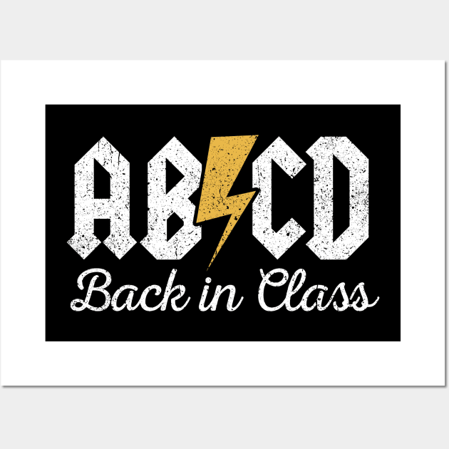 Teachers Rock ABCD Back In Class ABCD Retro Wall Art by RetroPrideArts
